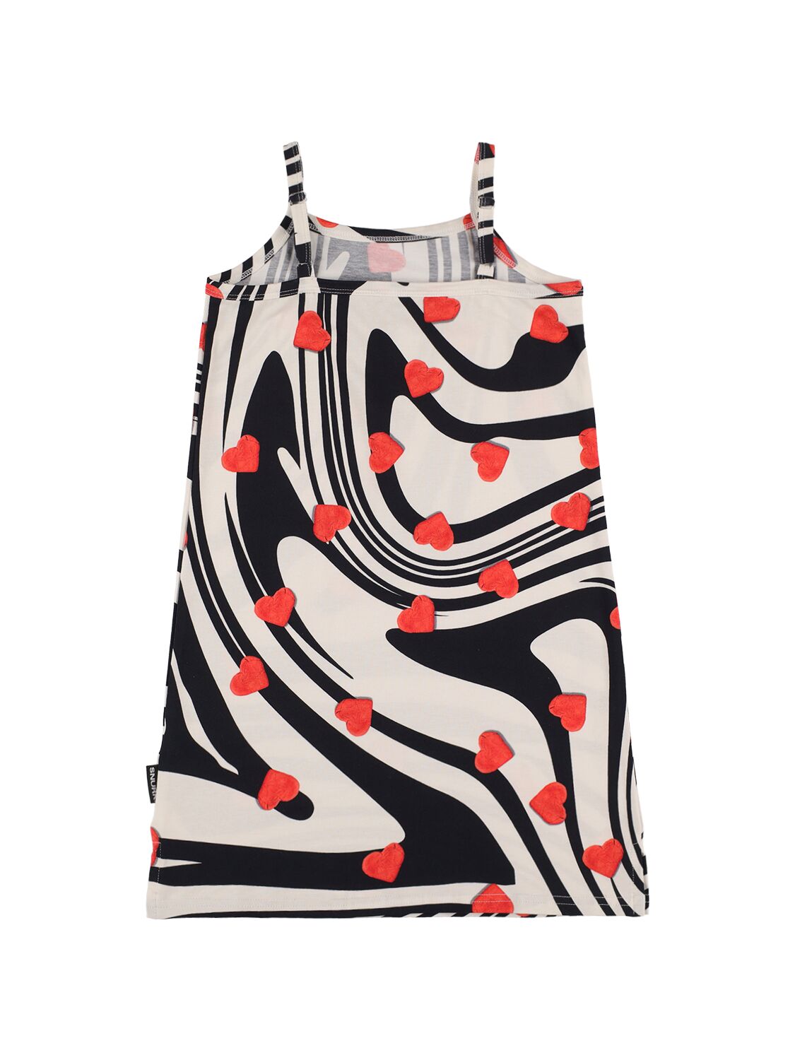 Snurk Zebra Print Organic Cotton Dress In White,black