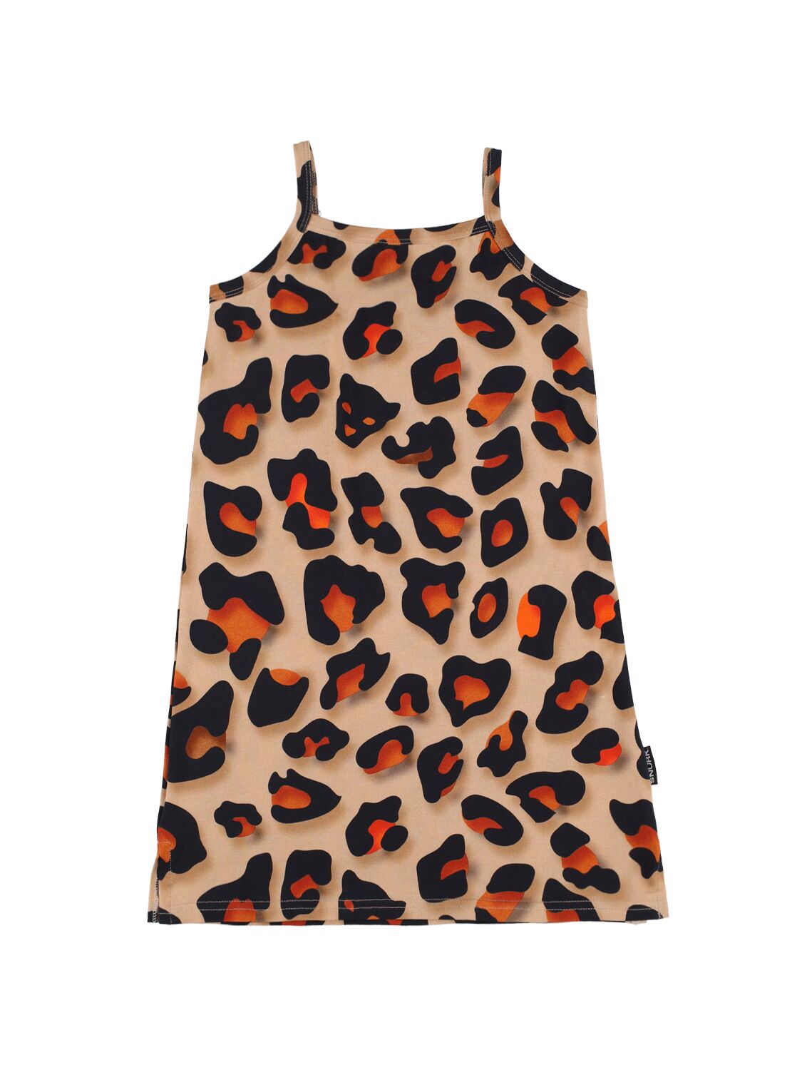Snurk Kids' Panther Print Organic Cotton Dress In Multicolor