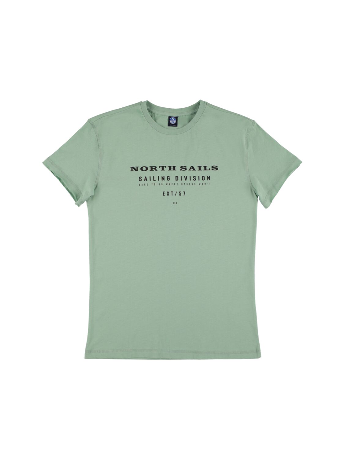 North Sails Kids' Organic Cotton Jersey T-shirt In Light Green