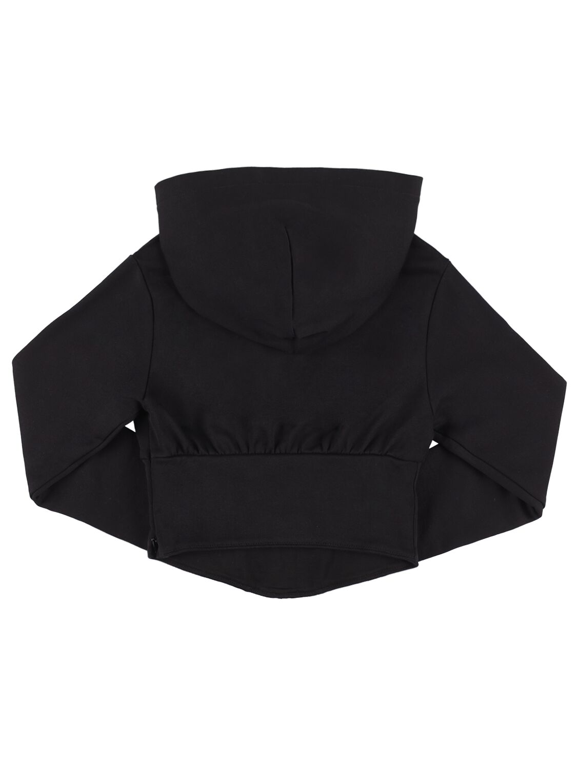 Shop Dolce & Gabbana Logo Print Cotton Sweatshirt Hoodie In Black