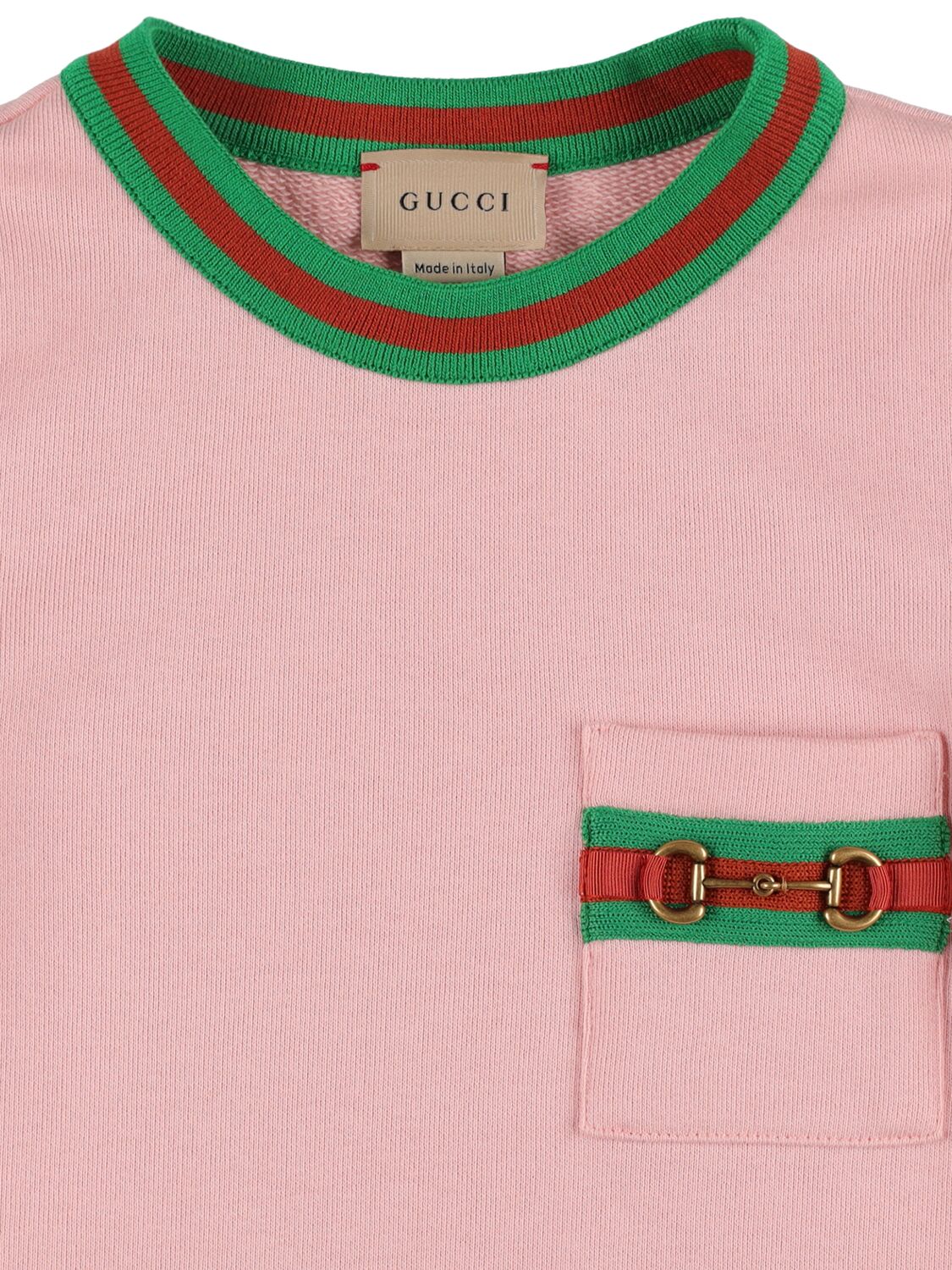 Shop Gucci Felted Cotton Jersey Dress In Smooth Pink