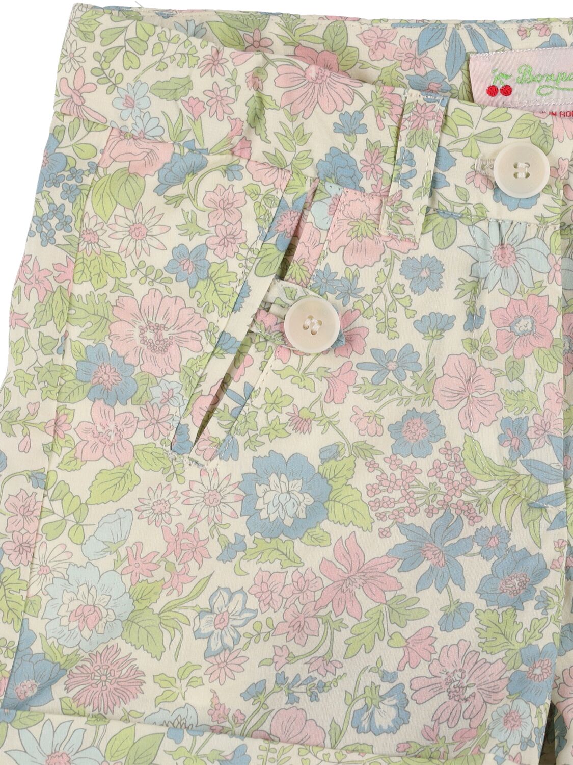 Bonpoint All Over Print Cotton Shorts In Multicolor