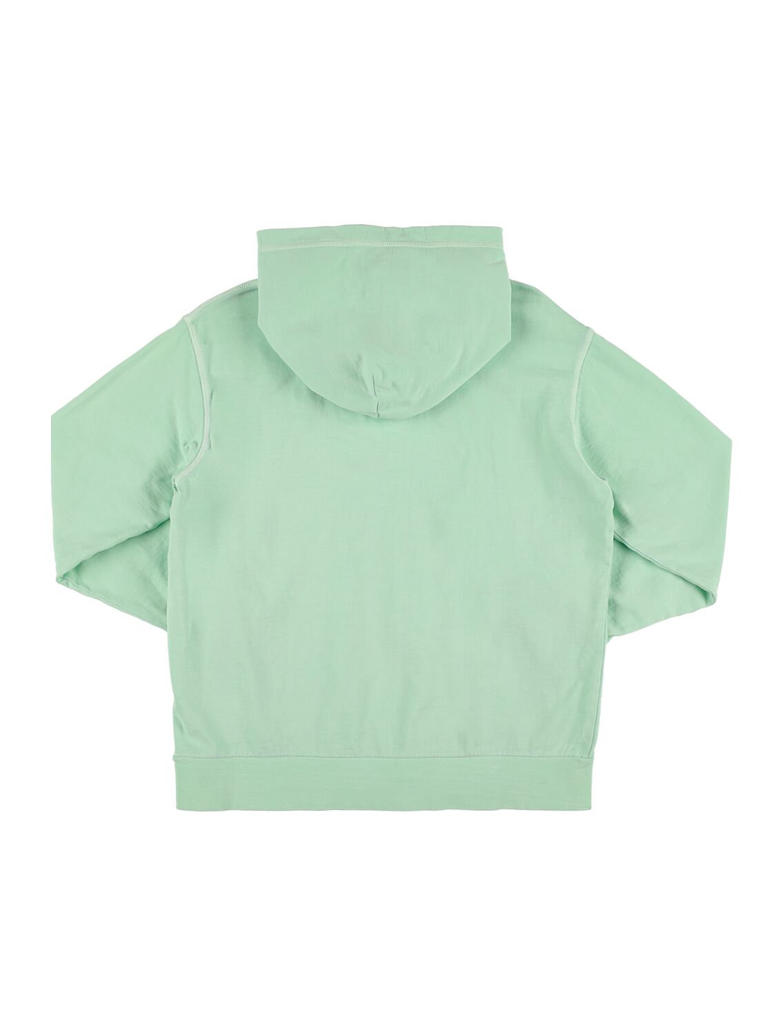 Shop N°21 Cotton Hoodie W/ Logo Patch In Light Green