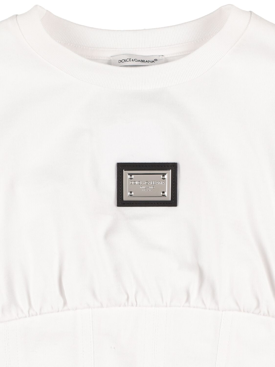 Shop Dolce & Gabbana Logo Print Cotton |t-shirt In White