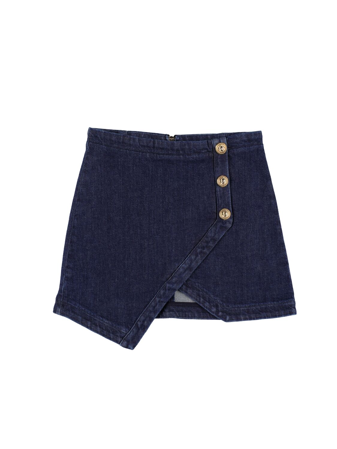 Balmain | Kids-girls Asymmetrical Organic Cotton Denim Skirt Denim 14a