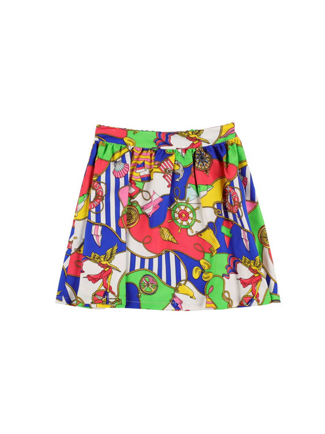 Moschino Kids' Printed Viscose Skirt In Multicolor