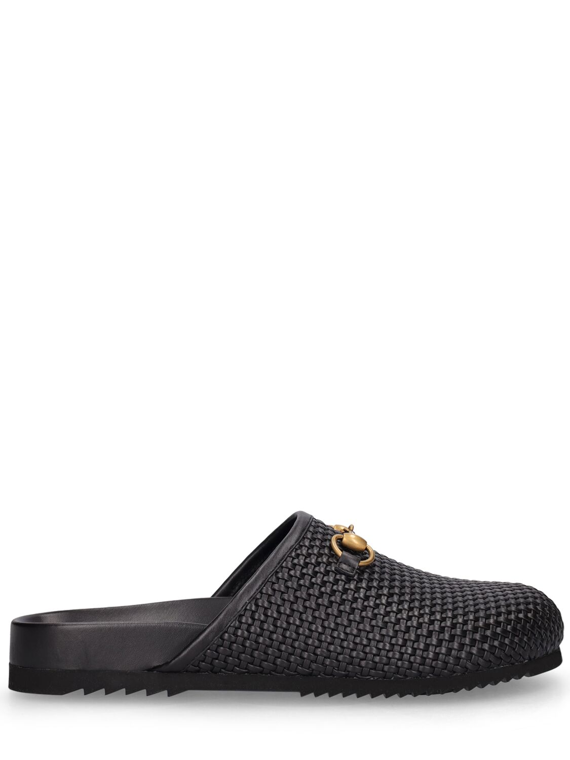 Gg Horsebit Leather Mules