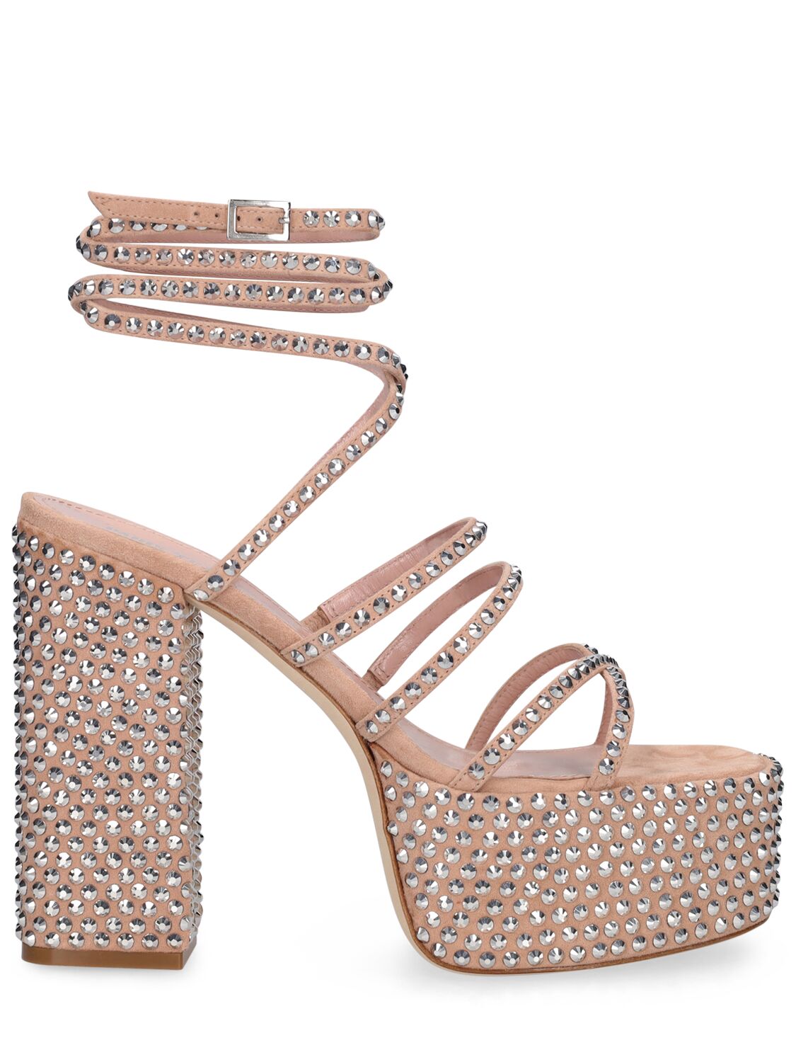 PARIS TEXAS 130MM HOLLY EVITA CRYSTAL SANDALS