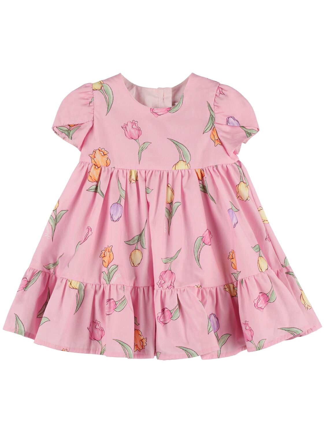 Floral Printed Cotton Poplin Dress – KIDS-GIRLS > CLOTHING > DRESSES