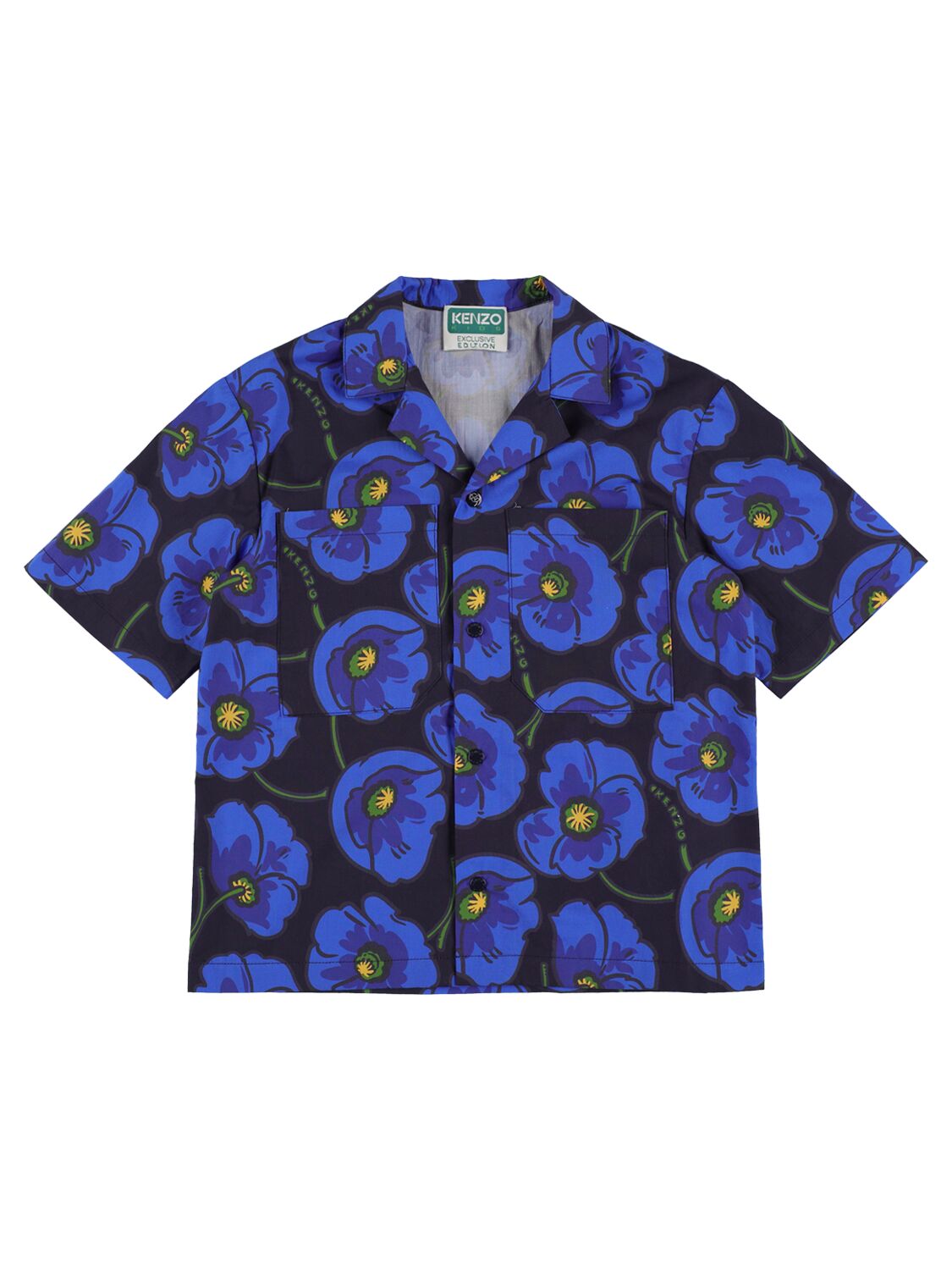 Flower Print Cotton Poplin Shirt – KIDS-BOYS > CLOTHING > T-SHIRTS