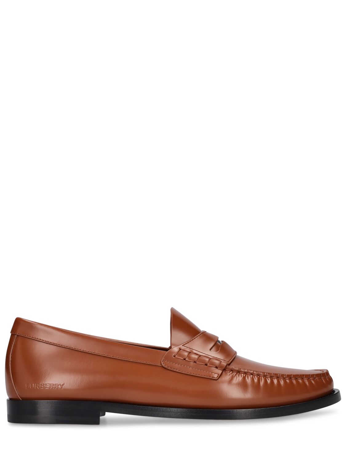 BURBERRY RUPERT GRAIN LEATHER LOAFERS
