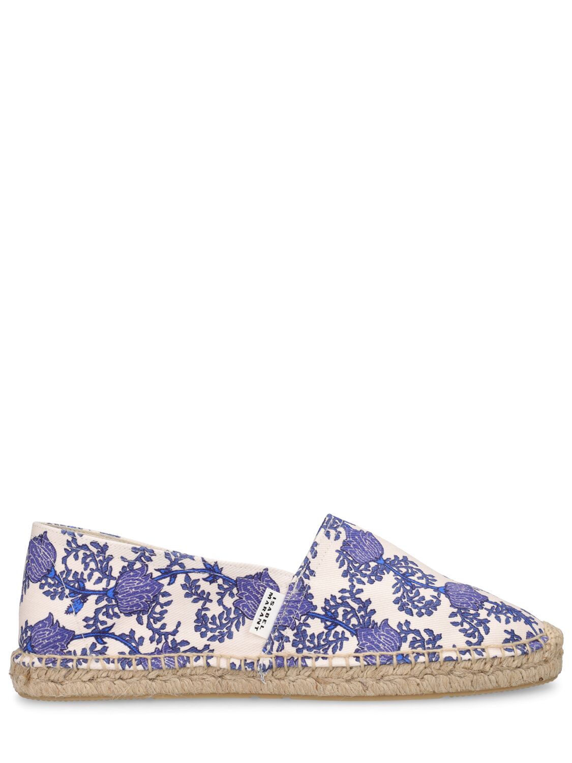 Shop Isabel Marant 10mm Canae-gf Printed Canvas Espadrilles In Blue,white