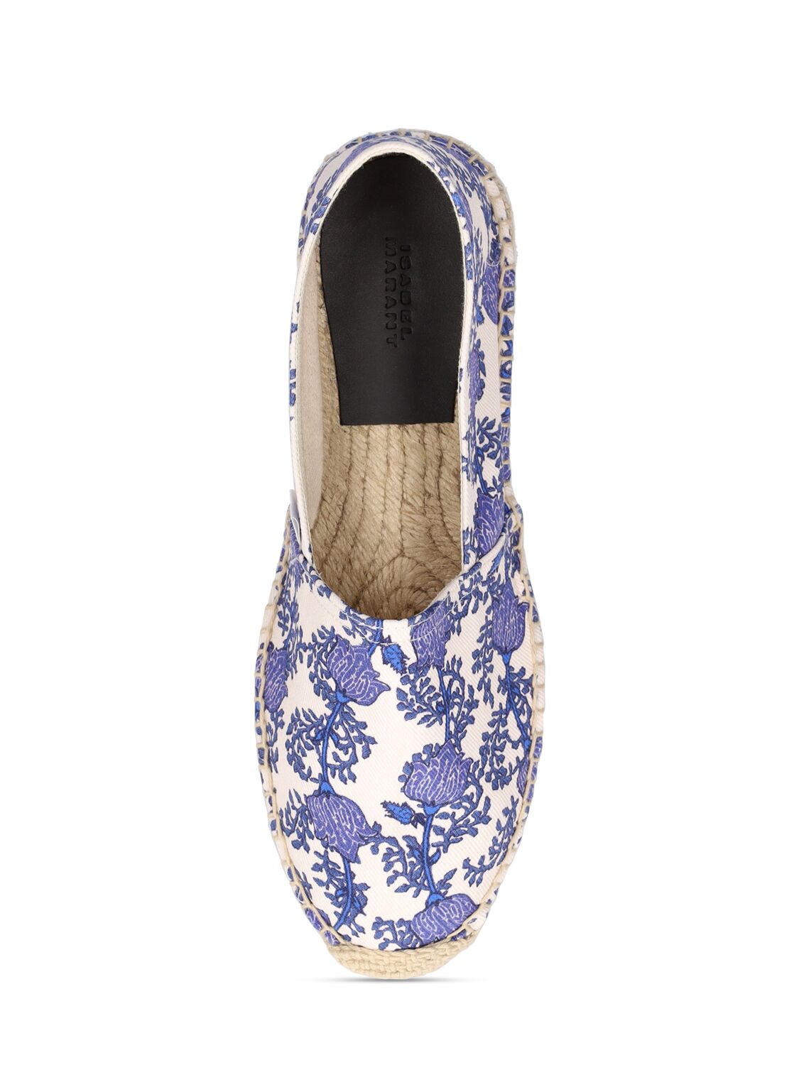 Shop Isabel Marant 10mm Canae-gf Printed Canvas Espadrilles In Blue,white