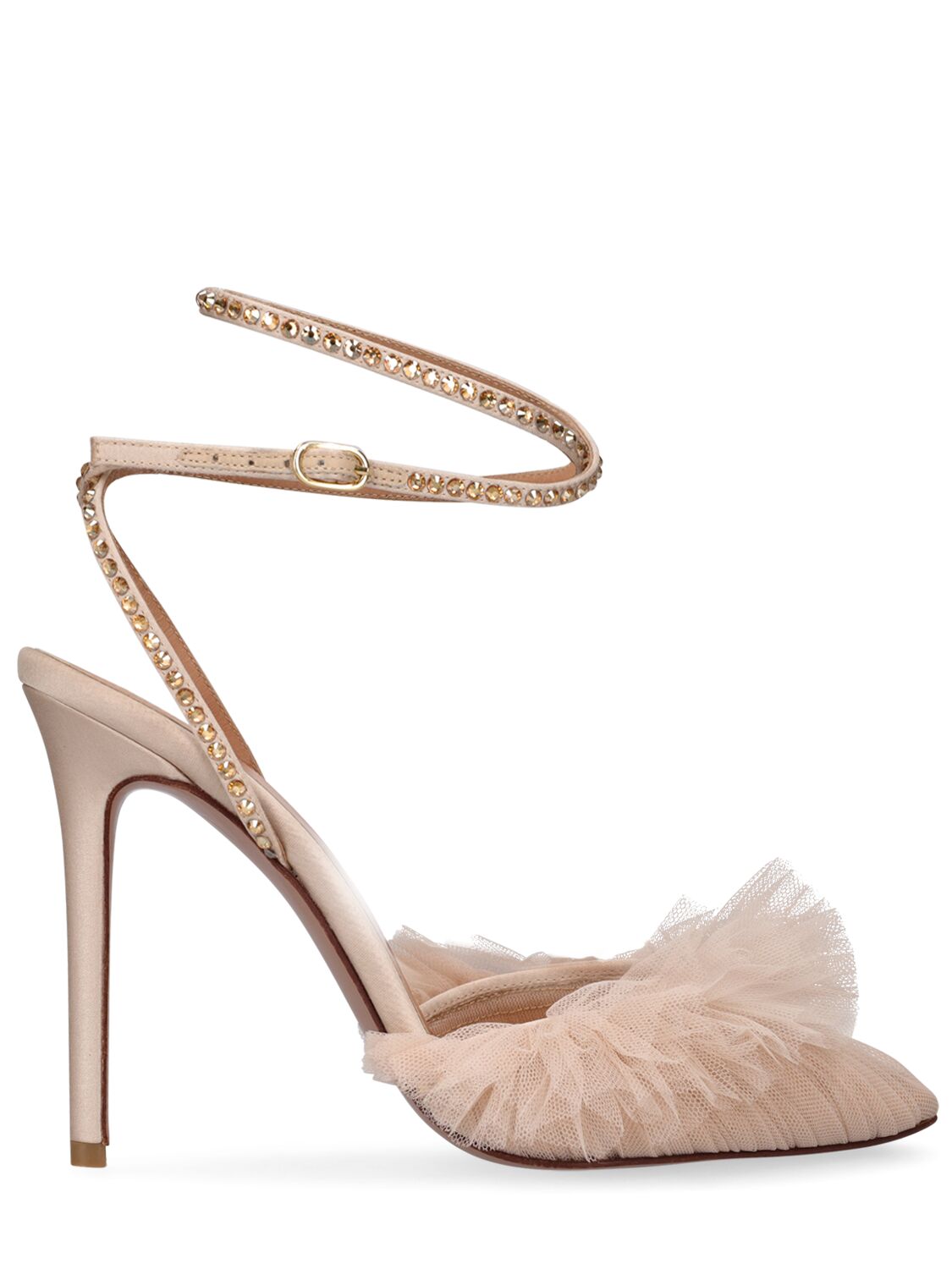 ANDREA WAZEN 105mm Franca Double Glitz Tulle Pumps
