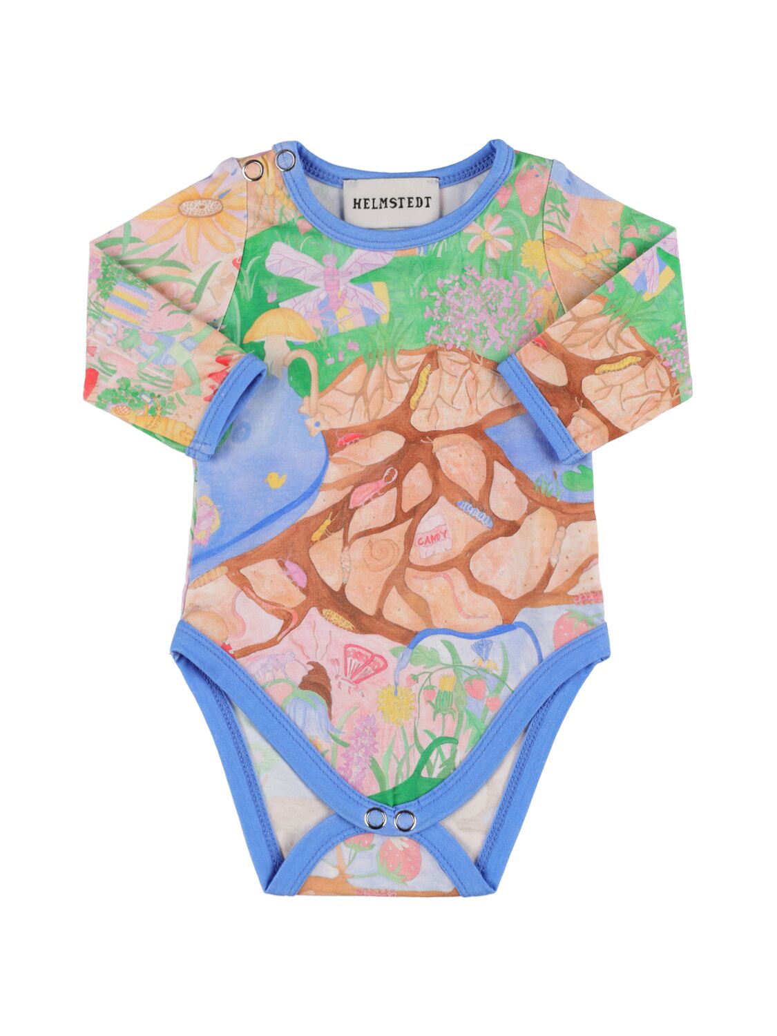 All Over Print Cotton Jersey Bodysuit – KIDS-GIRLS > CLOTHING > BODYSUITS