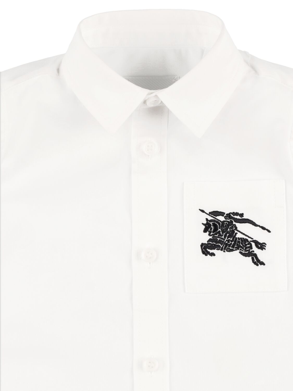 Shop Burberry Cotton Blend Shirt W/ Pocket In White