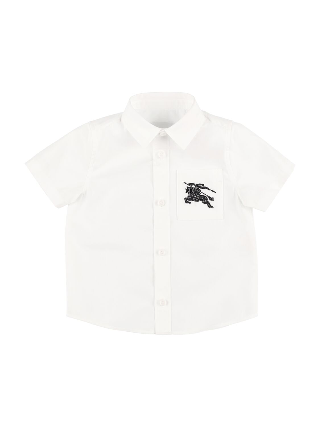 Burberry Kids' Cotton Blend Shirt W/ Pocket In White