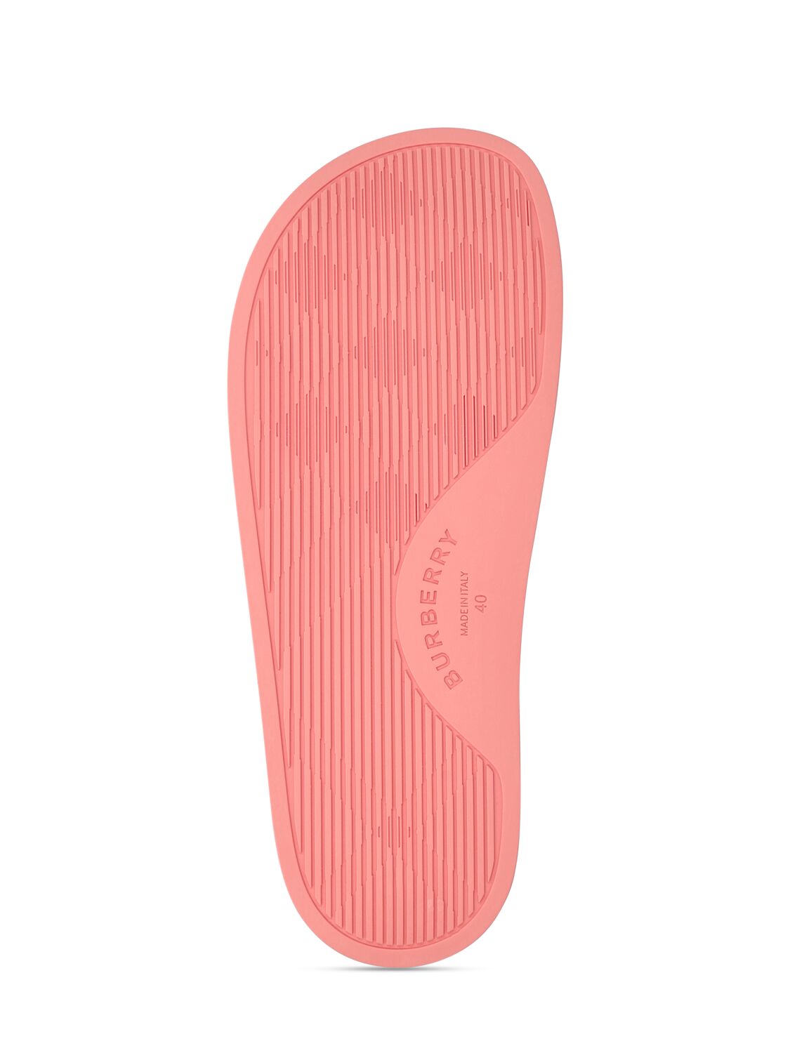 Shop Burberry 10mm Furley Rubber Pool Slides In Pink