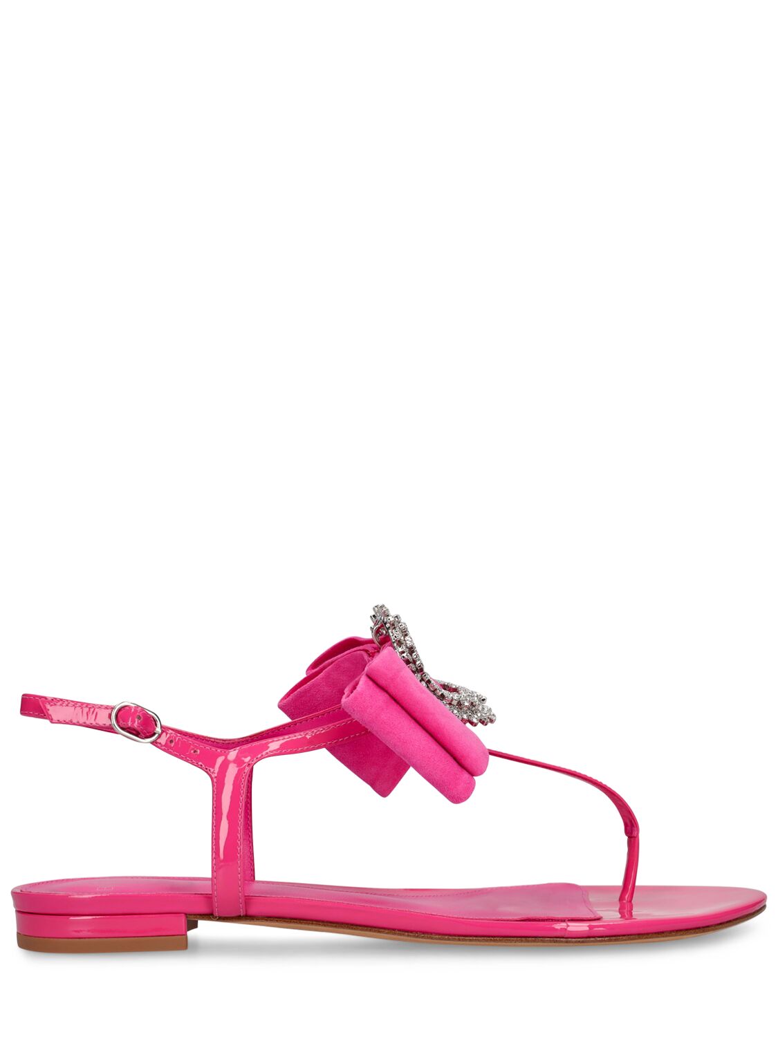 ALEXANDRE BIRMAN 10mm Maddie Patent Leather & Suede Flats