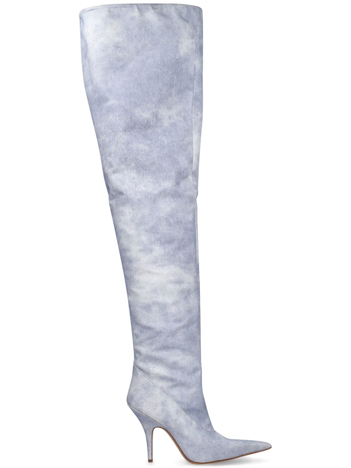 Gia Borghini Gia 33 Denim Over-the-knee Boots In Denim