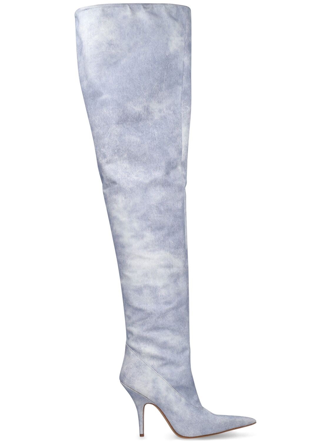 GIA BORGHINI 80MM DENIM OVER THE KNEE BOOTS