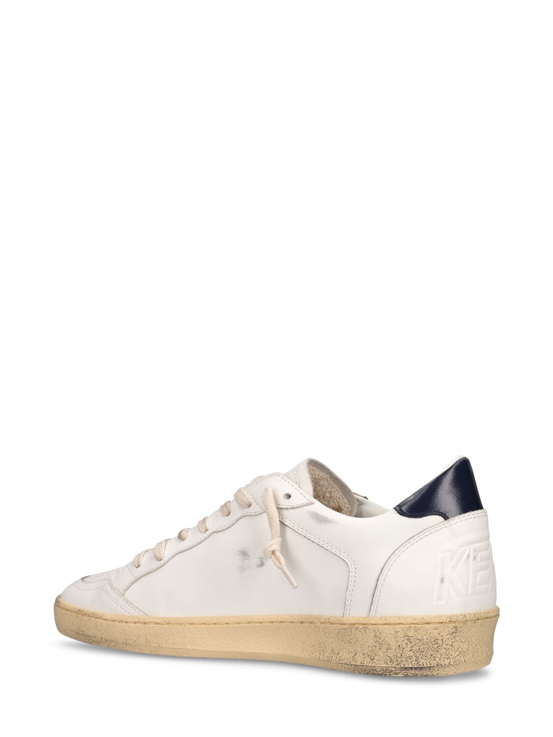 Golden Goose Stardan Sneakers With Ice-gray Suede Star And Glossy Black Leather Heel Tab In Weiss,blau