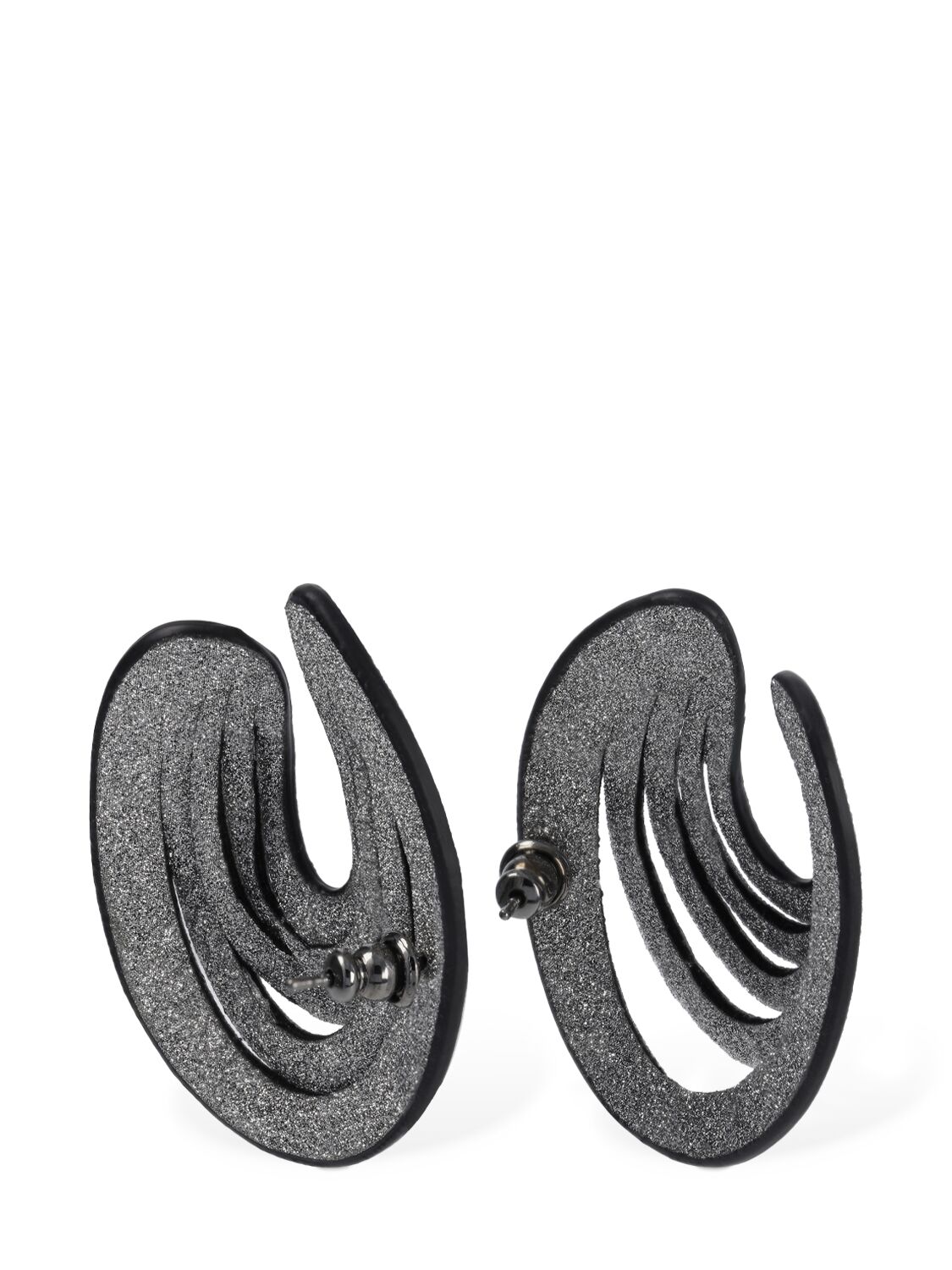 Shop So-le Studio Lieve Leather Stud Earrings In Crystal,silver