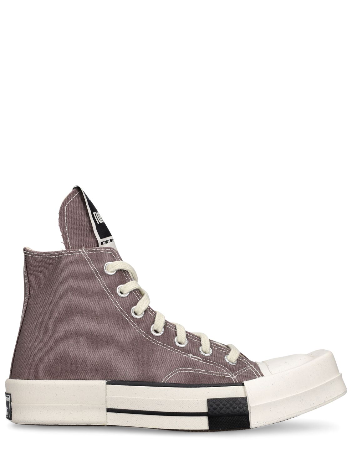 Drkshdw X Converse Turbodrk Laceless Hi Cotton Sneakers In Gray