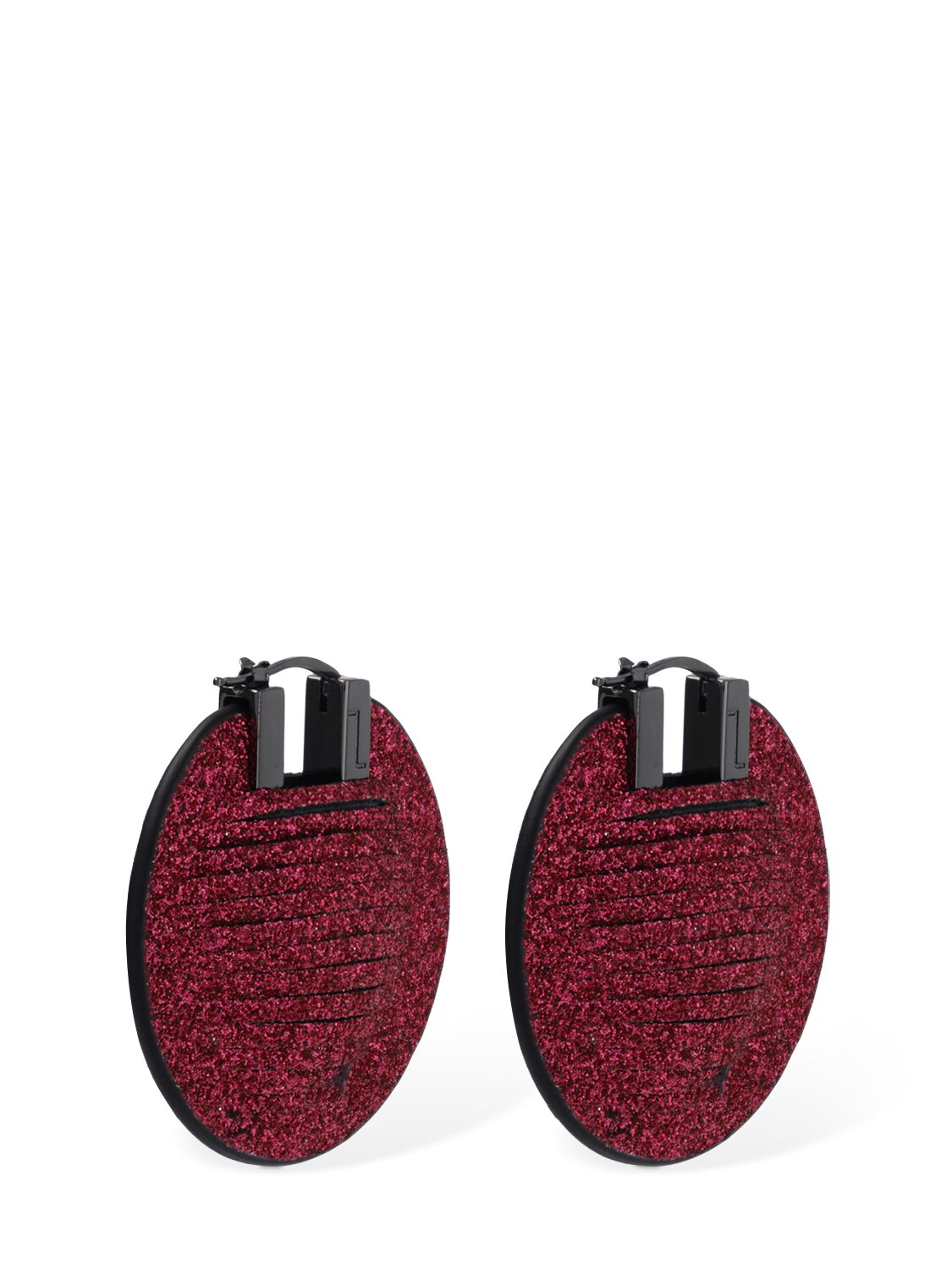 Shop So-le Studio Geo Leather Earrings In Fuchsia