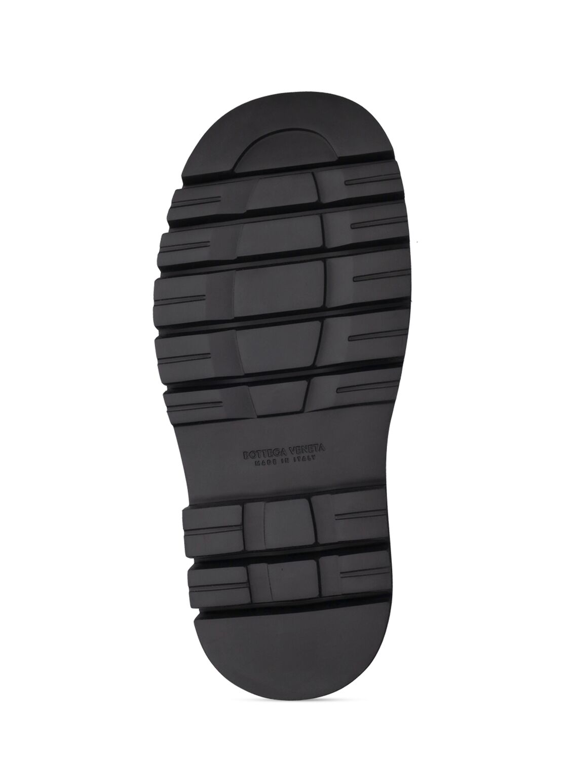 Shop Bottega Veneta 55mm Lug Strap Leather Sandals In Black