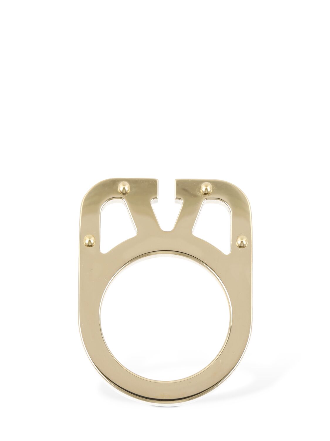 Shop Valentino V Logo Type Ring In Gold