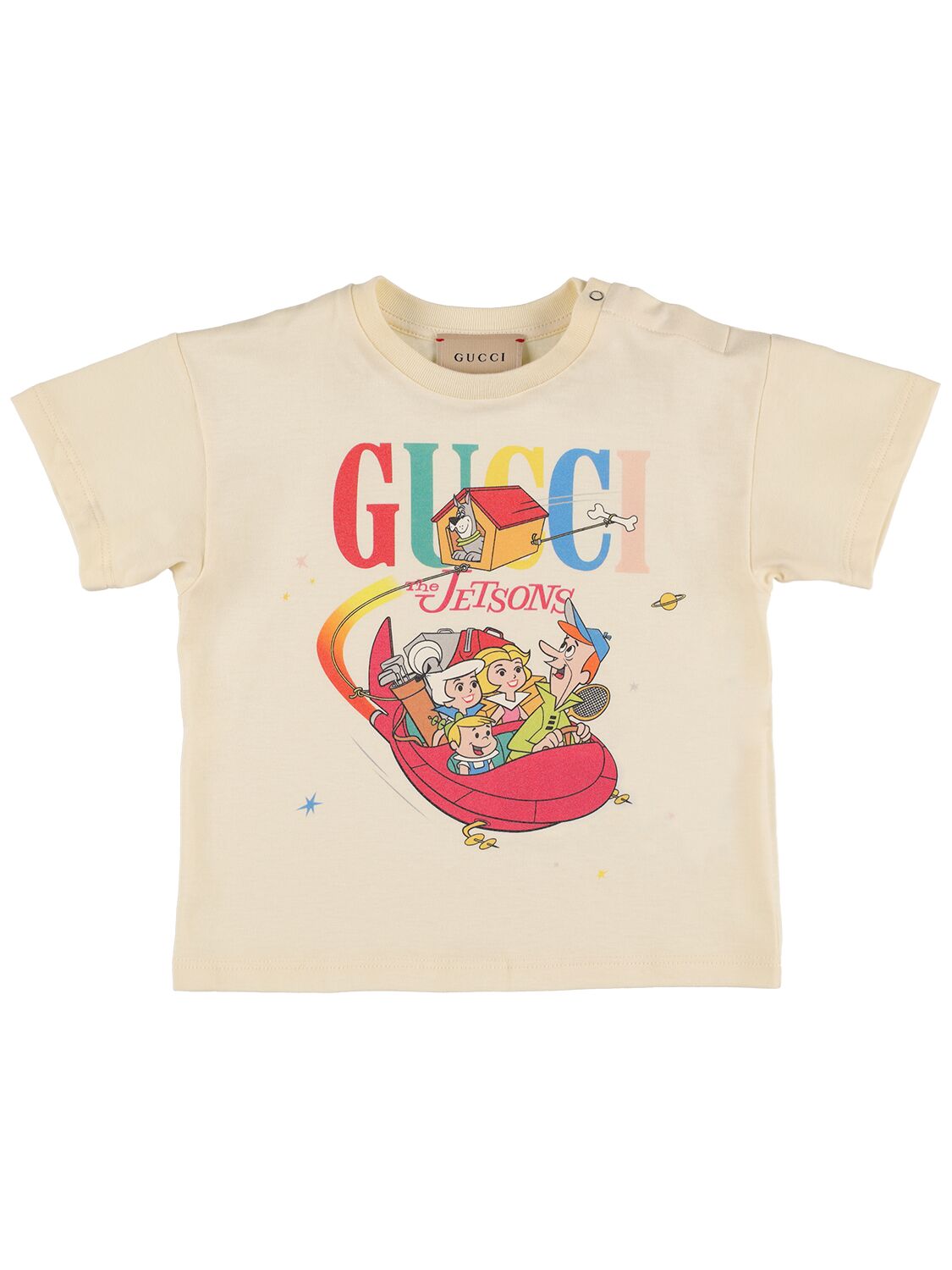 Gucci Kids' And The Jetsons Cotton T-shirt In 浅黄色