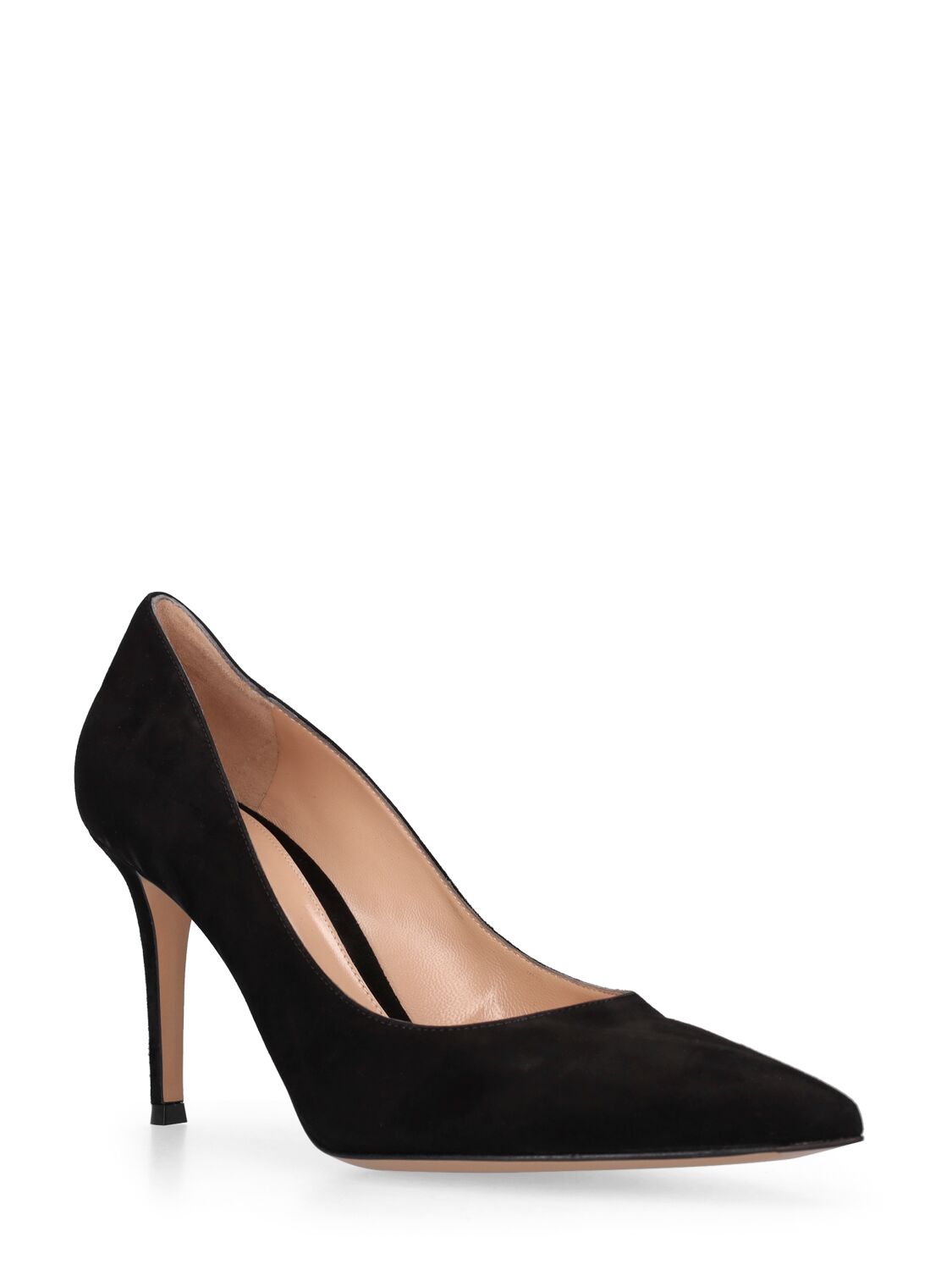 Gianvito Rossi Black Suede High Heel Pumps In Black