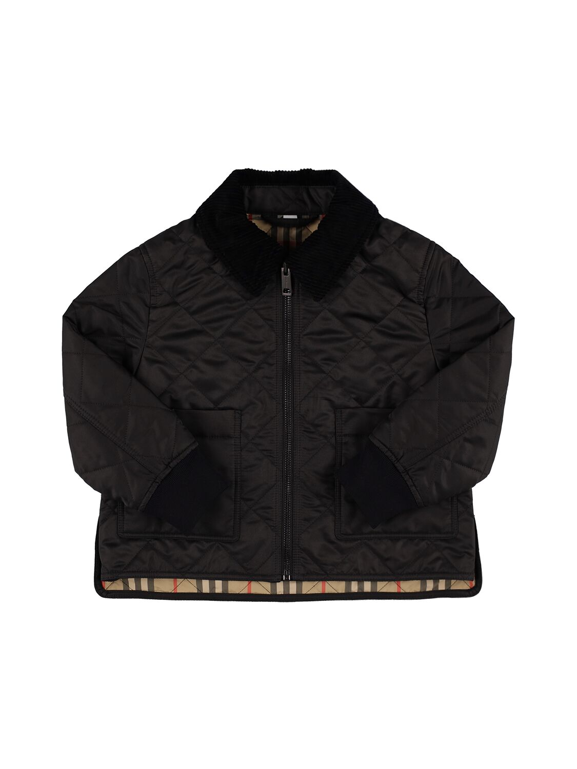 Burberry Kids' Quilted Nylon Jacket In Black