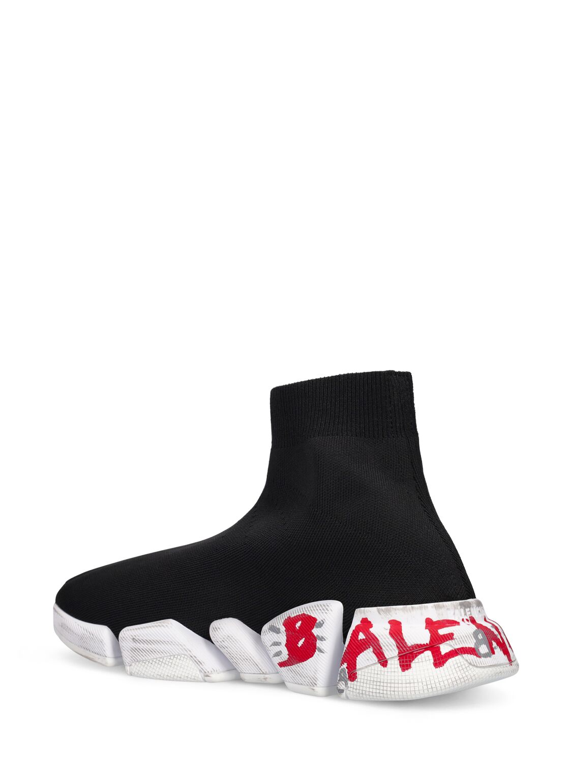 Shop Balenciaga 30mm Speed 2.0 Recycled Knit Sneakers In 블랙,화이트