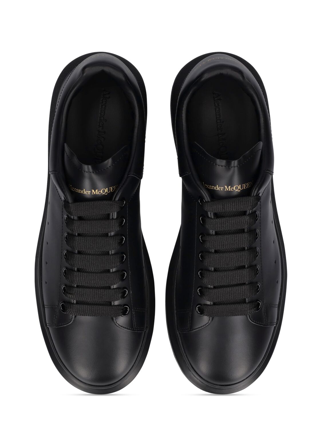 Shop Alexander Mcqueen 45mm Oversized Leather Sneakers In 블랙