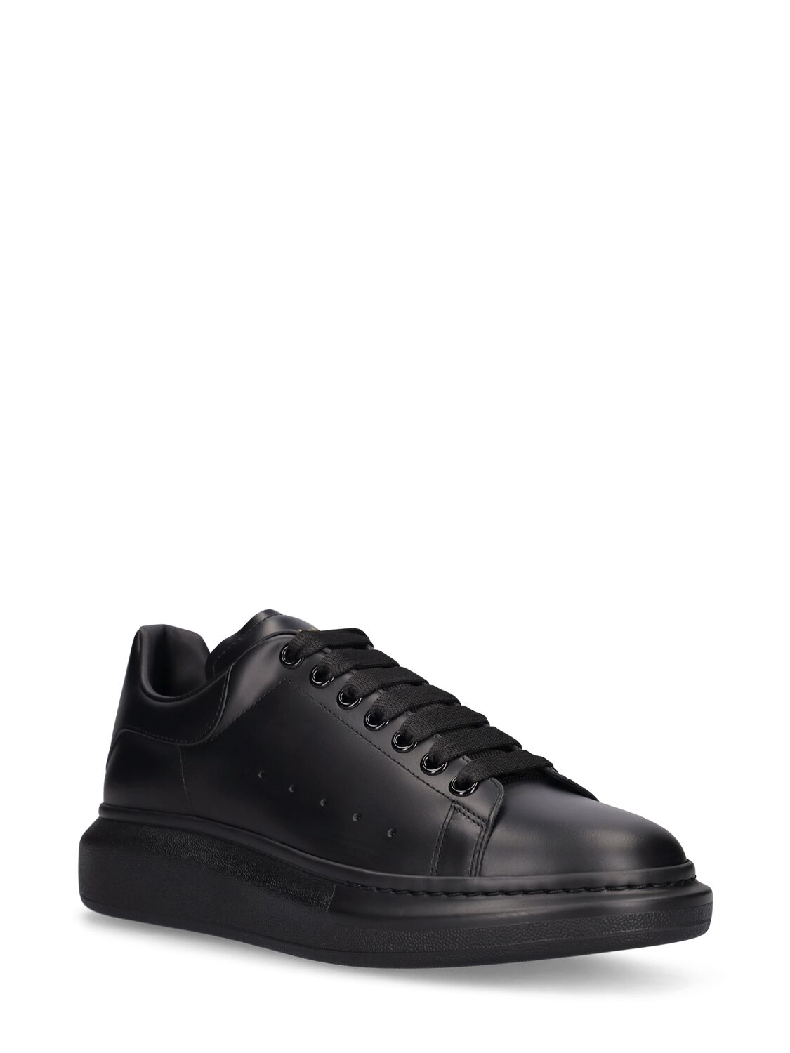 Shop Alexander Mcqueen 45mm Oversized Leather Sneakers In 블랙