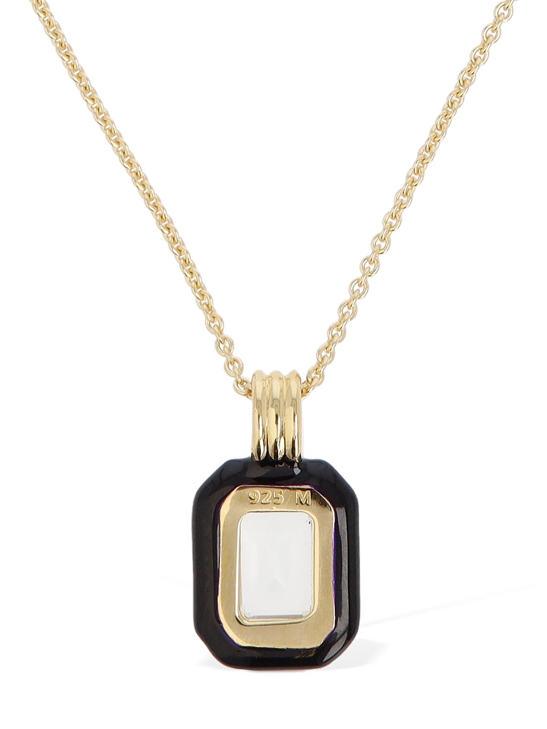 ネックレス・ペンダント Black Stone And Enamel Necklace - Missoma - Gold - l Missoma Enamel & Stone Pendant Necklace 18ct Gold Plated