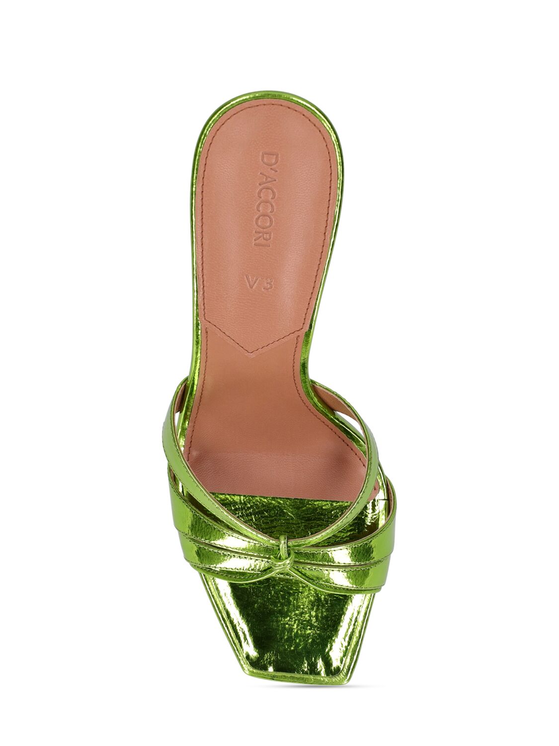 Shop D’accori 130mm Sienna Metallic Leather Sandals In Green