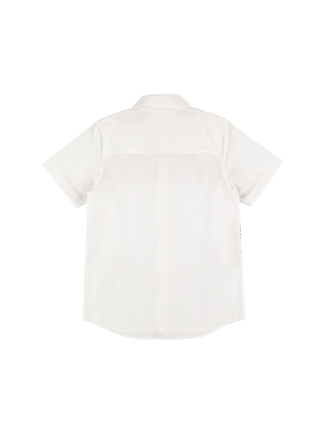 Shop Burberry Logo Printed Cotton Blend Shirt In White