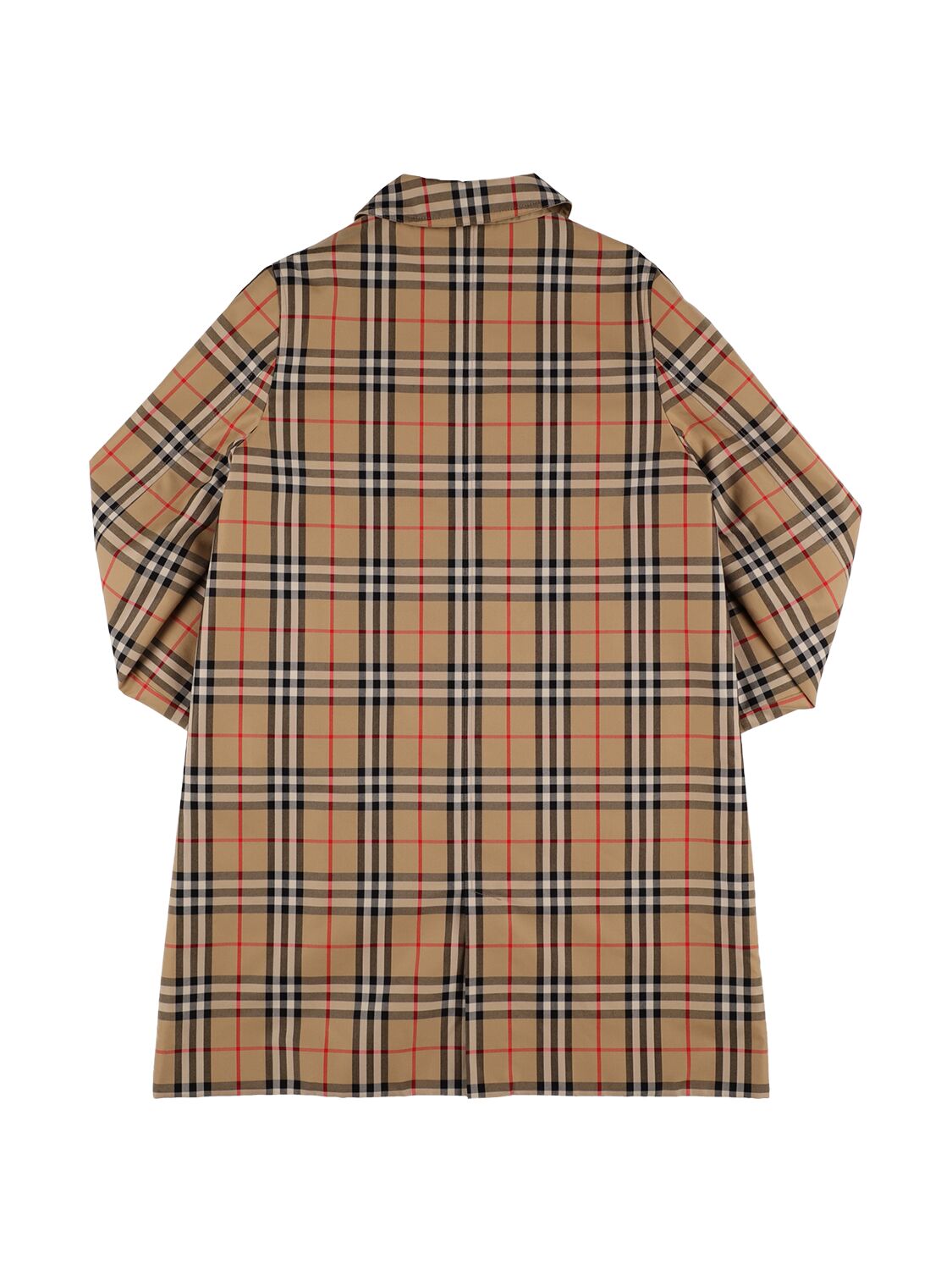 Shop Burberry Check Print Cotton Trench Coat In Beige
