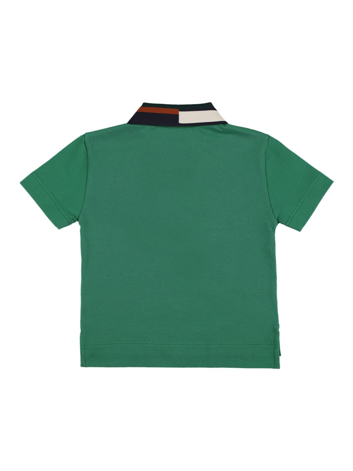 Shop Burberry Logo Cotton Piqué Polo Shirt In Green