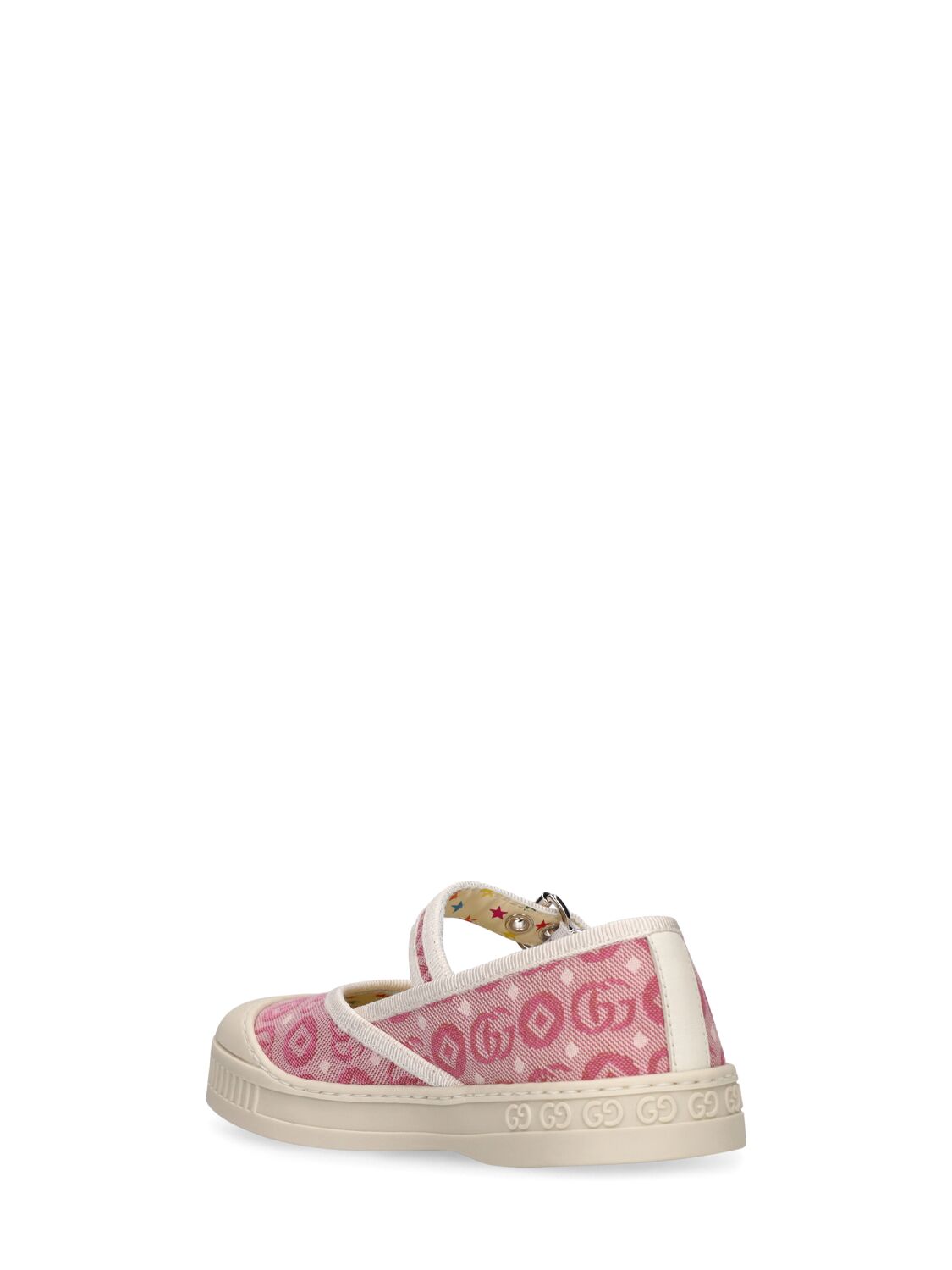 Shop Gucci Double G Dots Cotton Blend Ballerinas In Pink