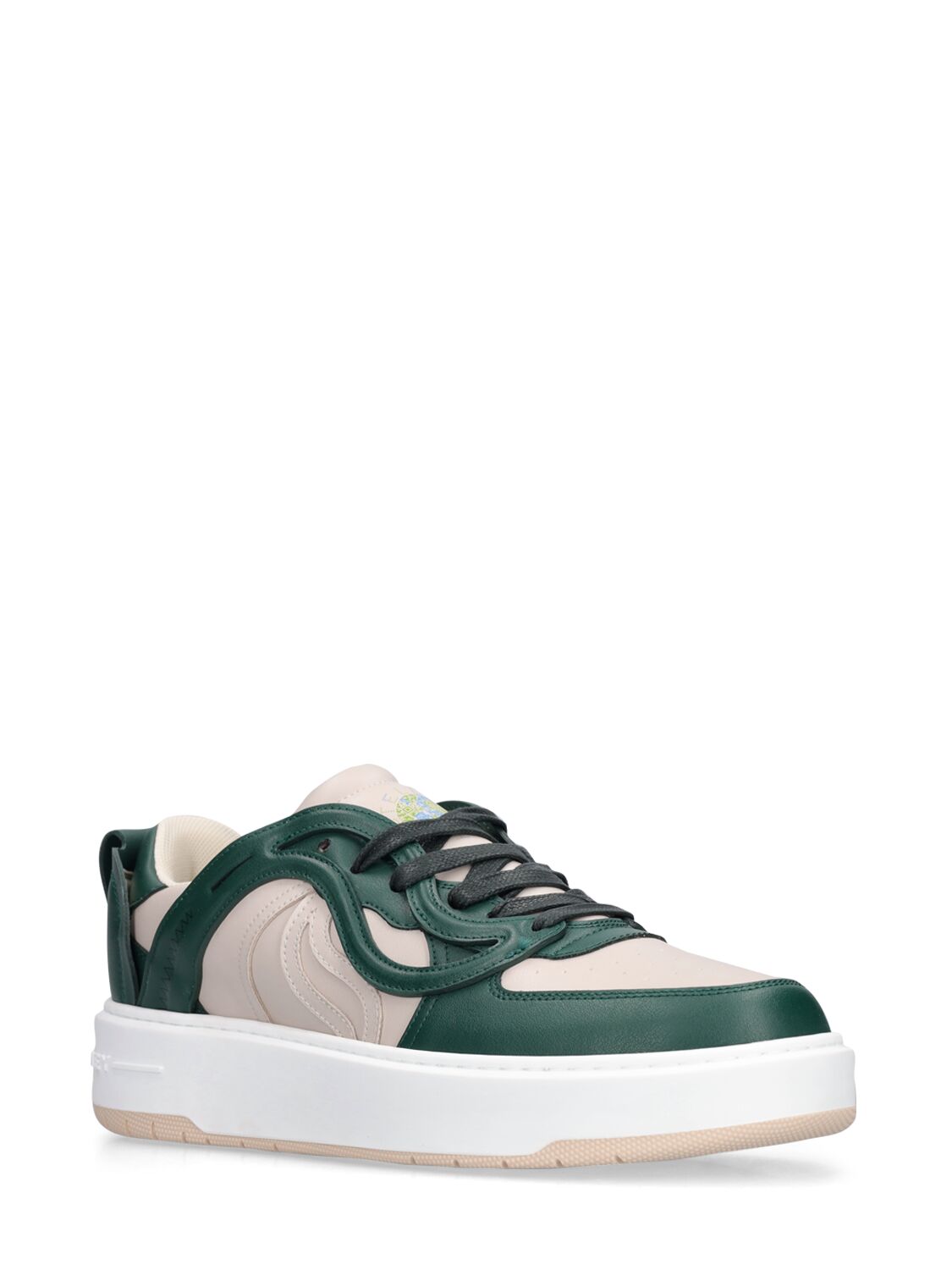Shop Stella Mccartney 25mm S-wave 1 Alter Sneakers In Green,white
