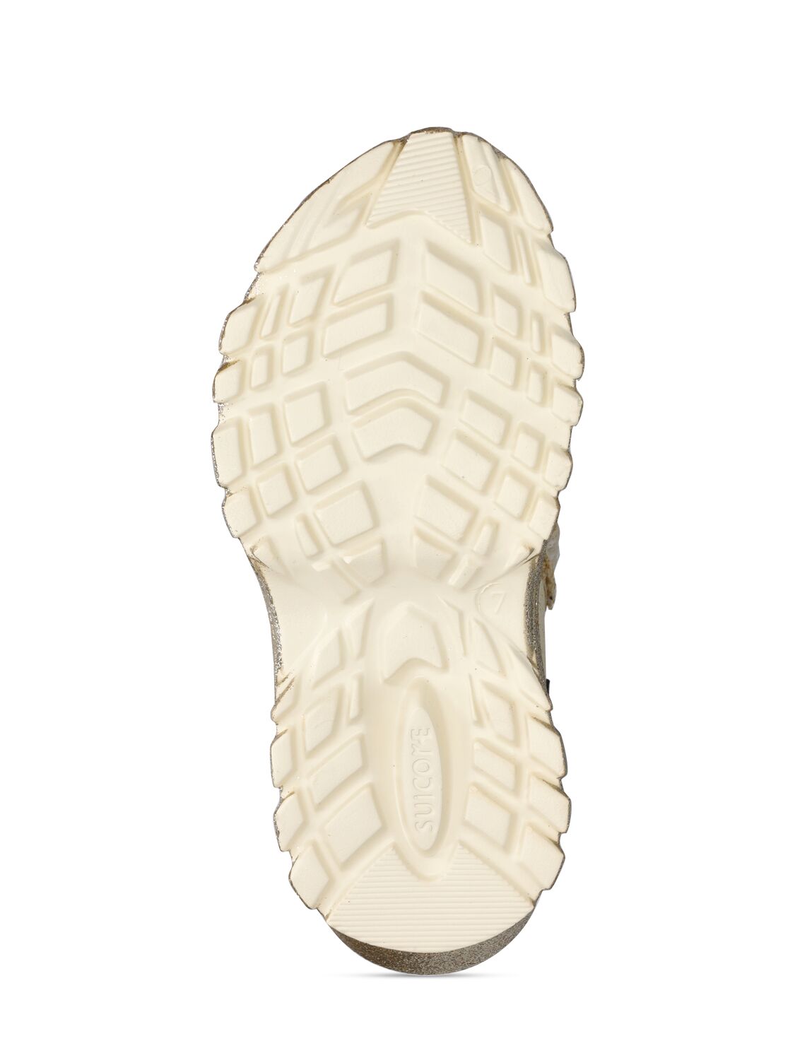 Shop Lanvin X Suicoke Curb Laces Slippers In Gold,beige