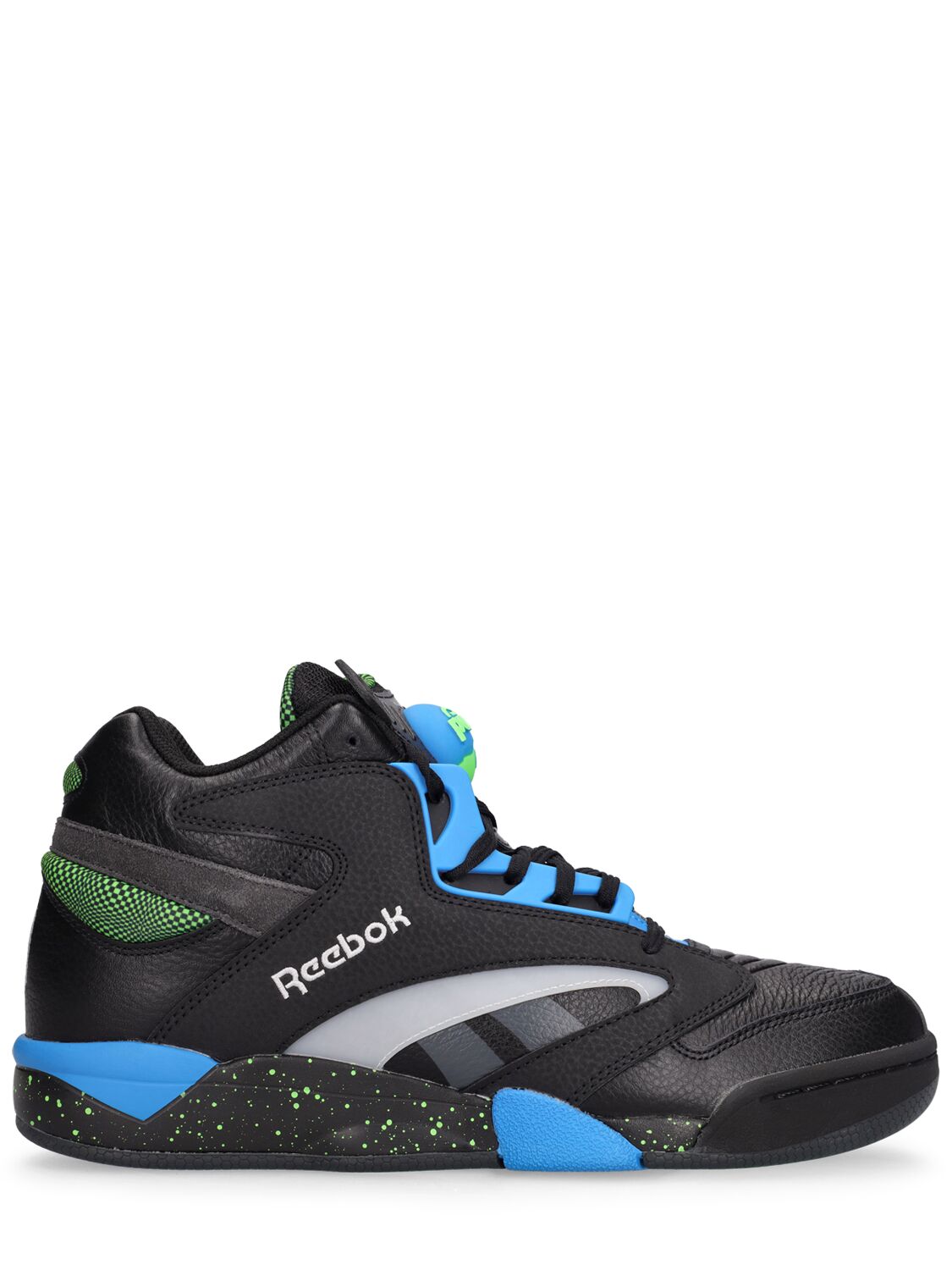 Men's shoes Reebok Shaq Victory Pump Core Black/ Energy Blue/ Solid Lime
