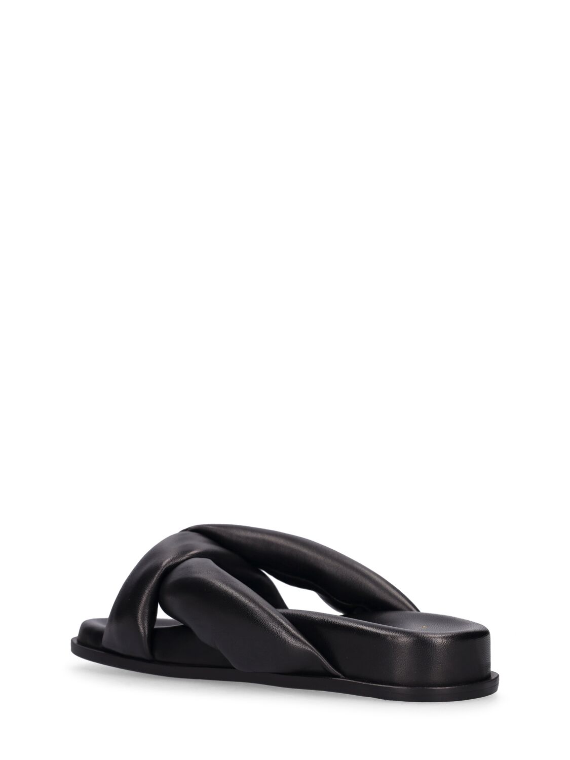 Shop Anine Bing 10mm Kiva Leather Sandals In Black