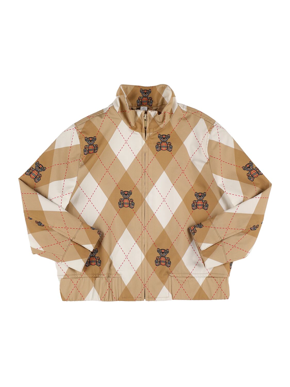 Rhombus Print Cotton Jacket