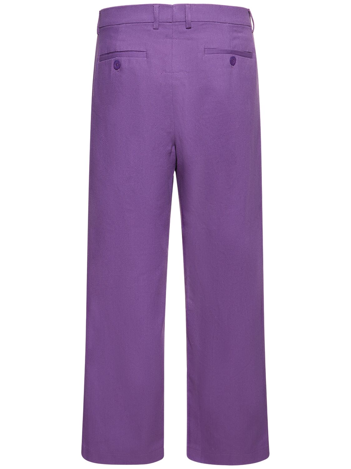 Shop Kidsuper Face Painted Cotton Straight Pants In Purple