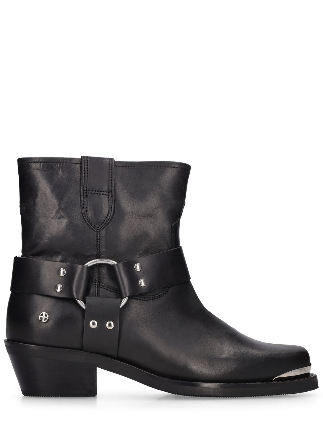 ANINE BING 30MM MID LEATHER ANKLE BOOTS